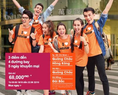 Vé siêu rẻ đi Quảng Châu của jetstar chỉ 68 nghìn đồng